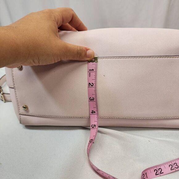 Kate Spade Women's Light Pink Laurel Way Leighann Saffiano Leather Satchel Bag - Picture 7 of 13